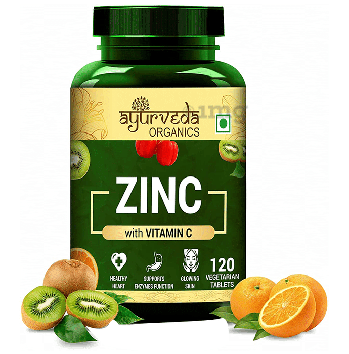 Ayurveda Organics Zinc with Vitamin C Vegetarian Tablet