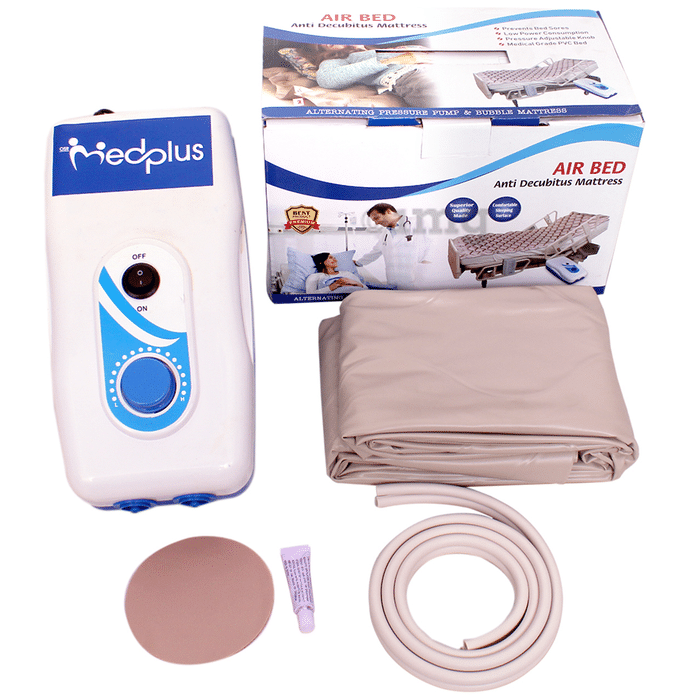 Osr Medplus Air Pump and Air Bubble Mattress Blue