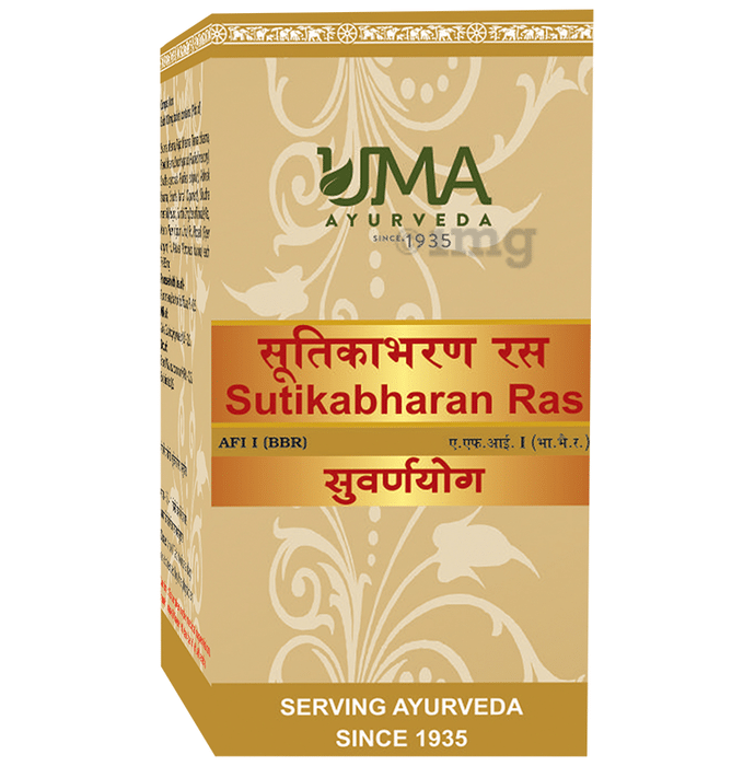 Uma Ayurveda Sutikabharan Ras Tablet (with Gold & Silver)