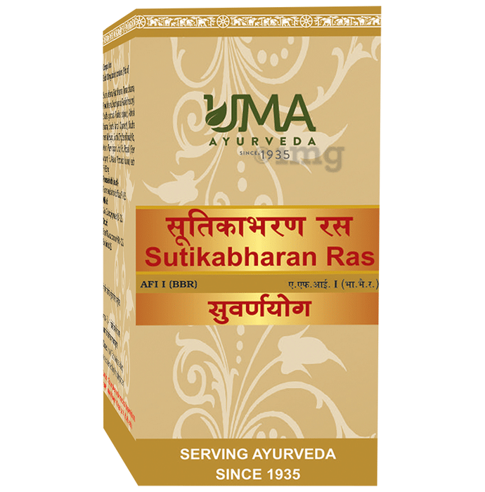 Uma Ayurveda Sutikabharan Ras Tablet (with Gold & Silver)