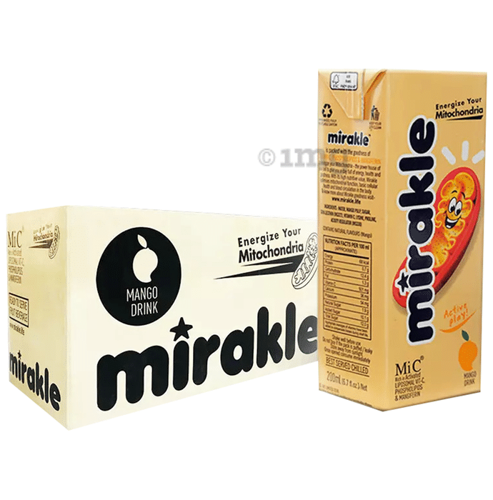 Mirakle Liposomal Vit-C, Phospholipids & Mangiferin Drink (200ml Each) Mango
