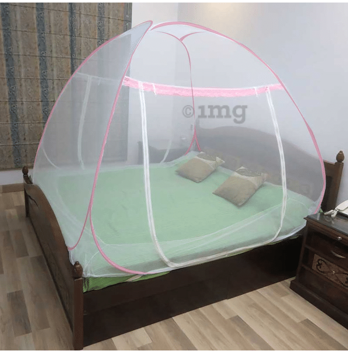 Healthgenie Double Bed Mosquito Net Pink
