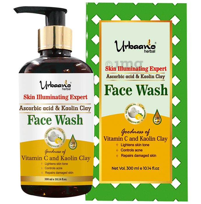 Urbaano Herbal Skin Illuminating Expert Ascorbic Acid & Kaolin Clay Face Wash
