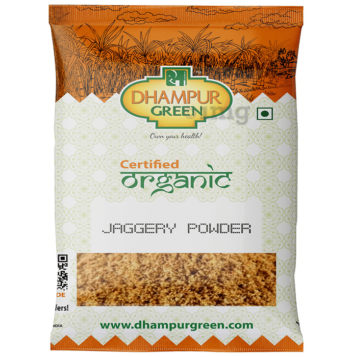 Dhampur Green Certified Organic Jaggery Natural Sweetener | Non-GMO & Gluten Free | Powder