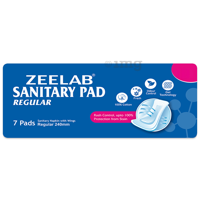 Zeelab Sanitary Pad With Wings Regular