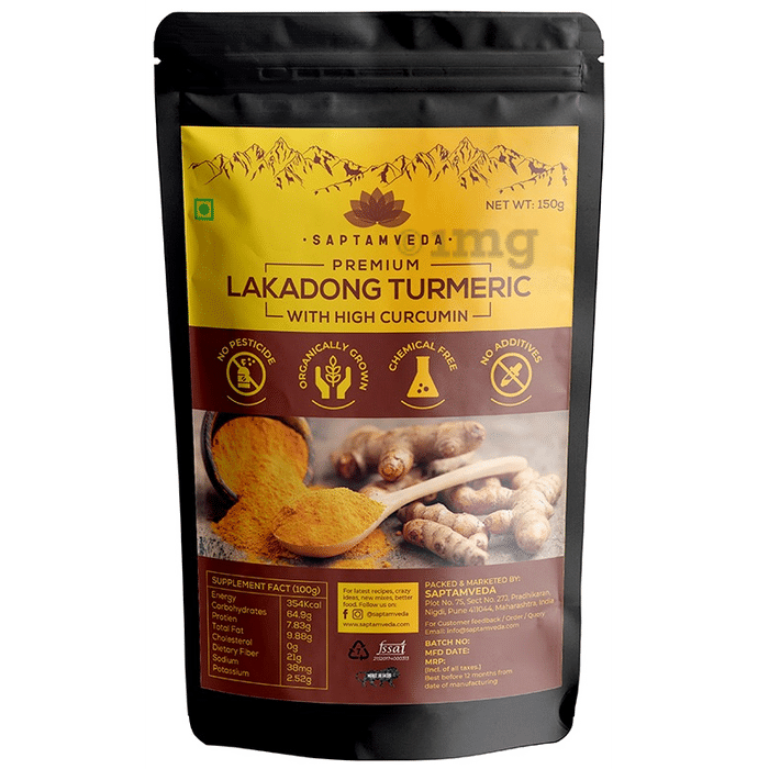 Saptamveda Premium Lakadong Turmeric Powder (150gm Each)