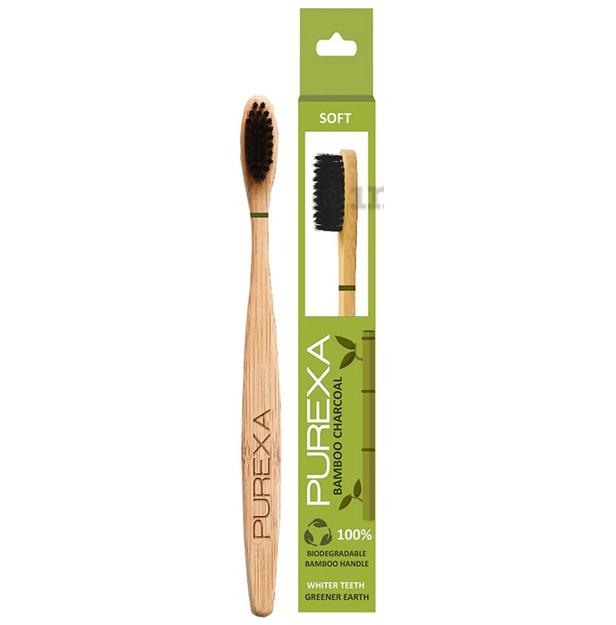 Purexa Bamboo Charcoal Toothbrush Soft