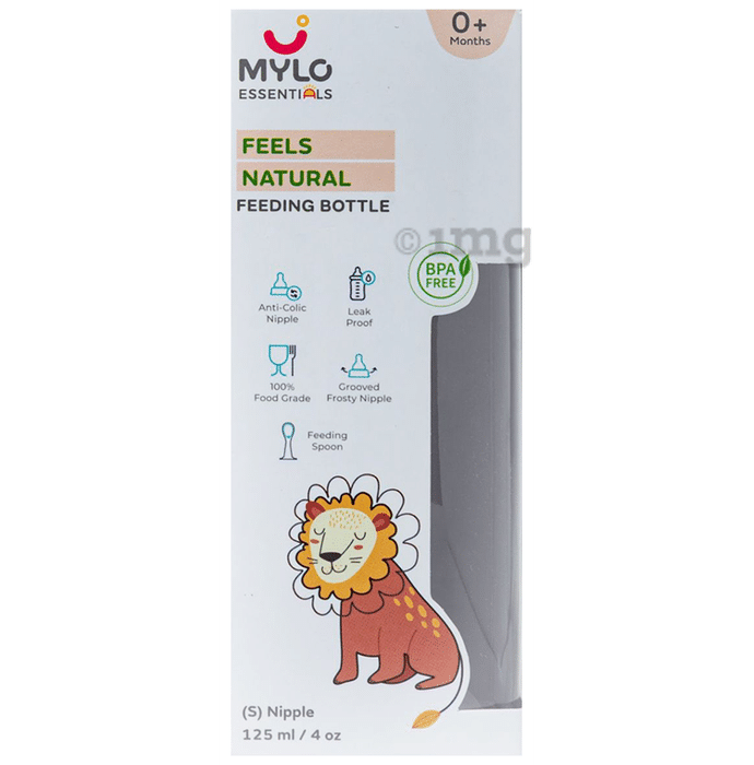 Mylo Essentials Feels Natural Feeding Bottle Small Nipple Orange Lion