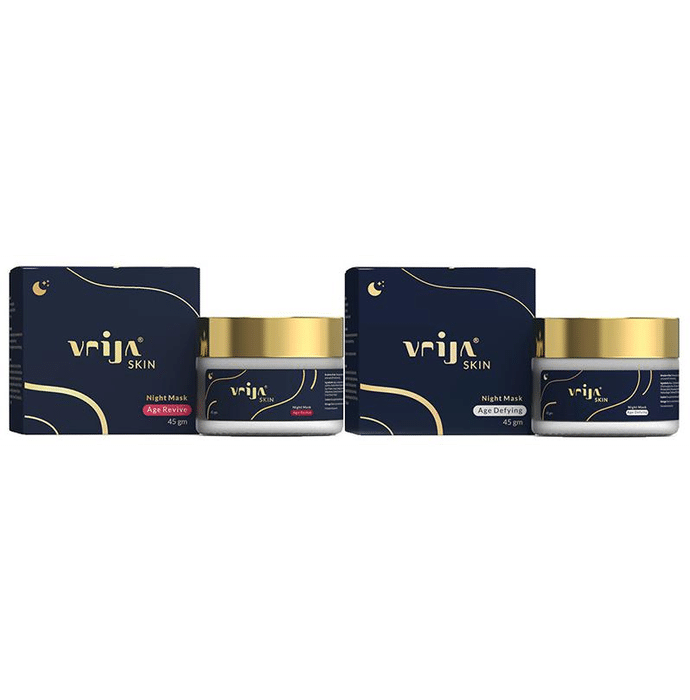Vrija Combo Pack of Age Revive & Age Defying Night Mask (45gm Each)