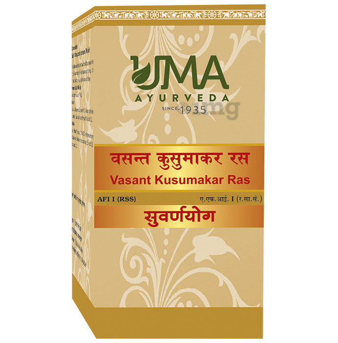 Uma Ayurveda Vasant Kusumakar Ras Tablet (with Gold & Silver)