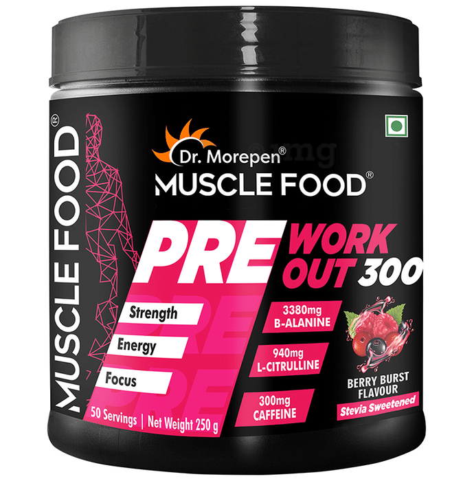Dr. Morepen Muscle Food Pre Workout 300 Berry Burst
