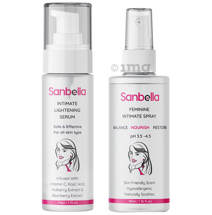 Sanbella Combo Pack of Intimate Lightening Serum 50gm & Feminine Intimate Spray 50ml
