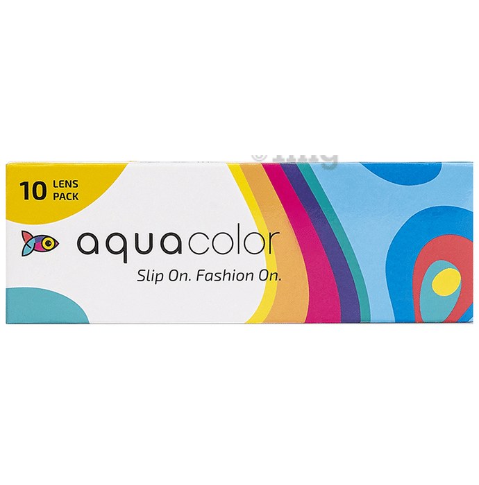 Aquacolor Daily Disposable Colored Contact Lens with UV Protection Optical Power -4.5 Naughty Brown