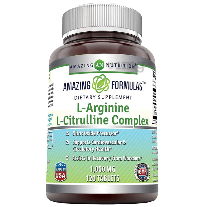 Amazing Nutrition L-Arginine, L-Citrulline Complex 1000mg Tablet