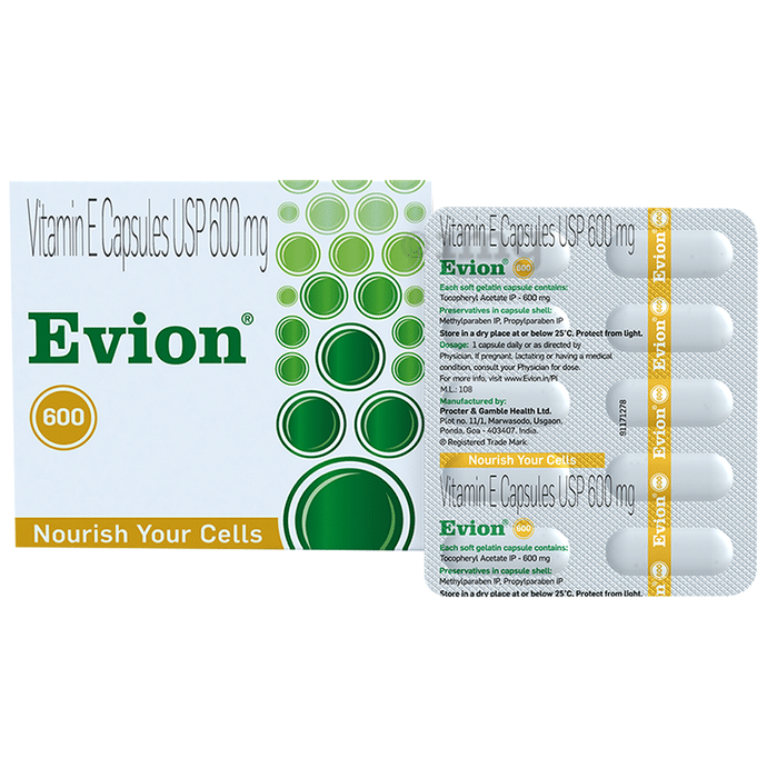 Evion 600mg Capsule with Vitamin E for Cellular Health