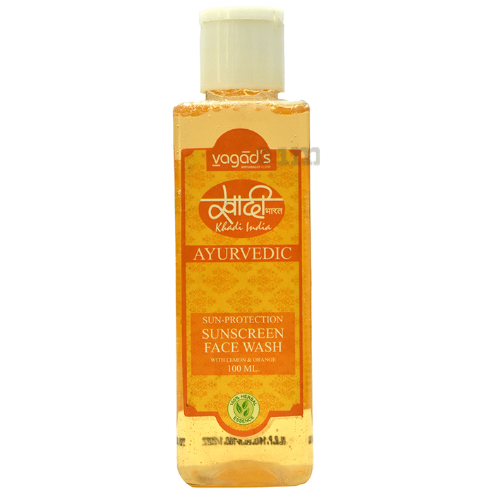 Vagad's Khadi India Natural Sunscreen Face Wash with Lemon & Orange