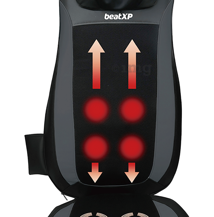 beatXP Deepheal Cushion Shiatsu Massage Chair for Neck and Back with Infrared Heat Therapy