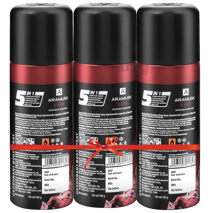 Aramusk Musk Deodorant Body Spray (150ml Each)