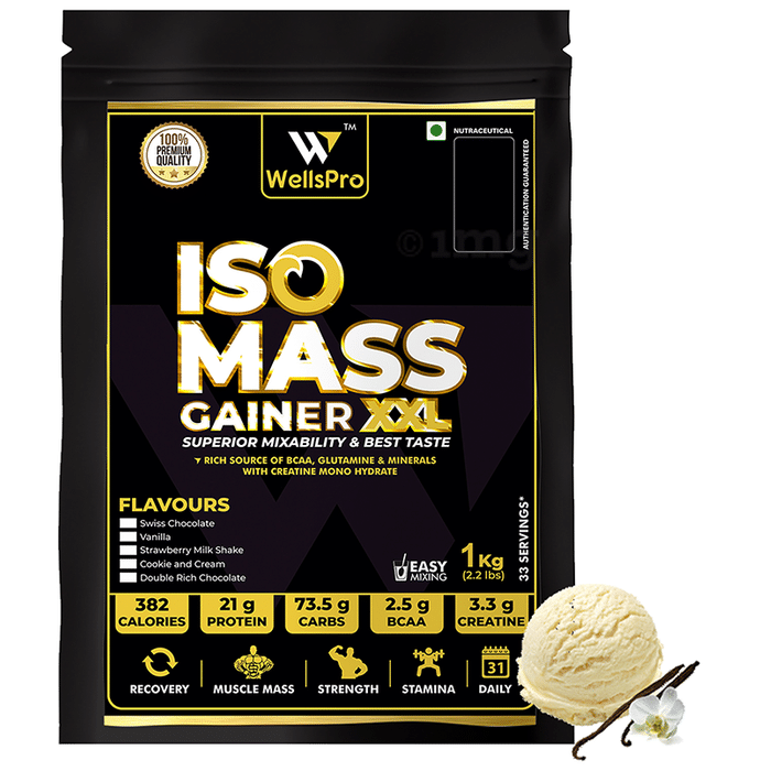 WellsPro Iso Mass Gainer XXL (1kg Each) Vanilla