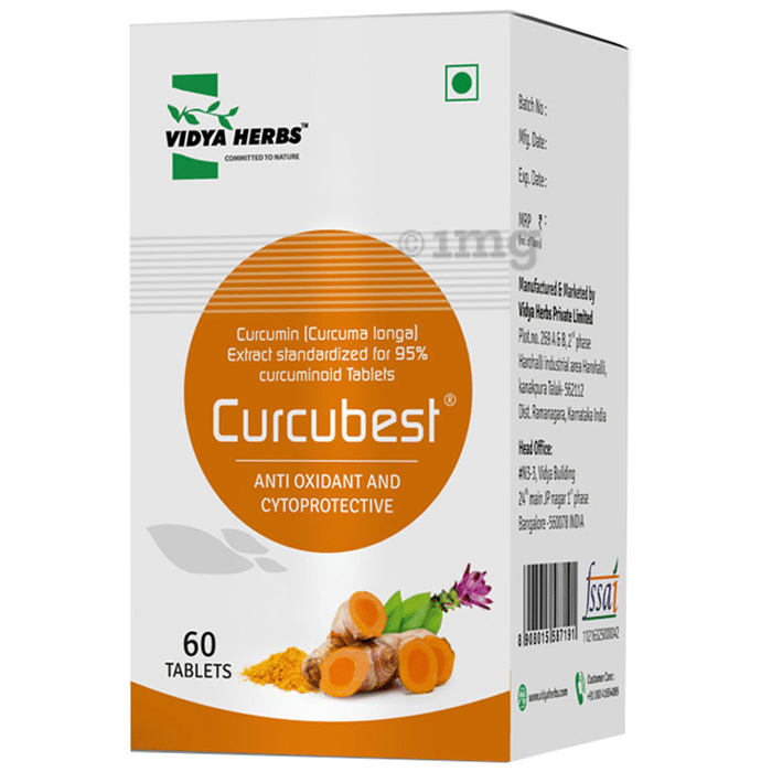 Vidya Herbs Curcubest Tablet | Cytoprotective & Antioxidant Tablet