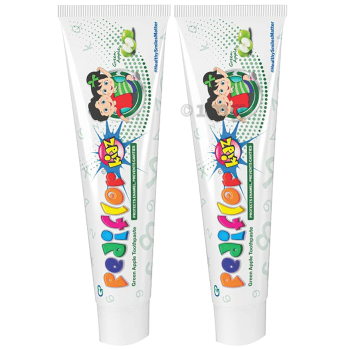 Pediflor Green Apple Kidz Toothpaste (70gm Each)