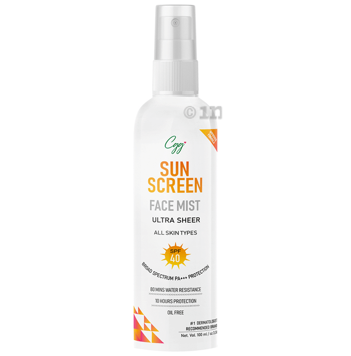 Sunscreen Face Mist Ultra Sheer SPF 40 PA+++ | UVA/UVB Protection | Oil-Free for All Skin Types
