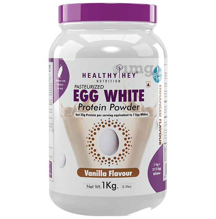 HealthyHey Nutrition Pasteurized Egg White Protein Powder Vanilla