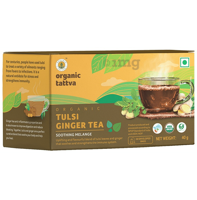 Organic Tattva Organic Tea Bag (2g Each) Tulsi Ginger Tea