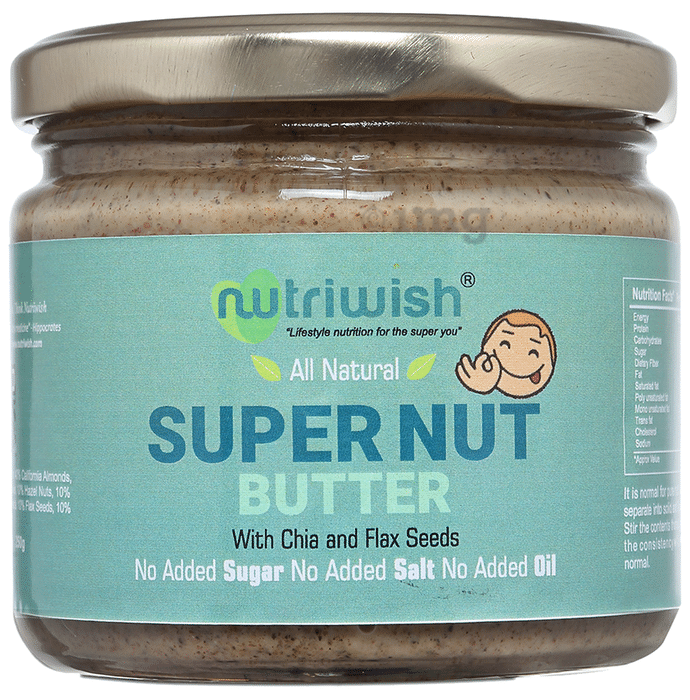 Nutriwish Super Nut Butter with Chia and Flax Seeds