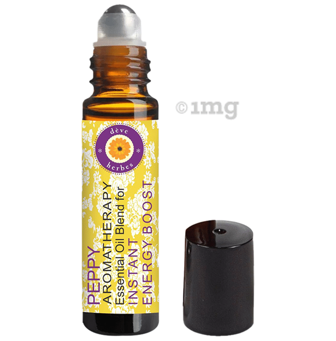 Deve Herbes Peppy Aromatherapy Essential Oil Blend for Instant Energy Boost