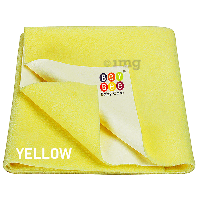 Bey Bee Waterproof Mattress Protector Sheet for Babies and Adults (140cm X 100cm) Large Yellow