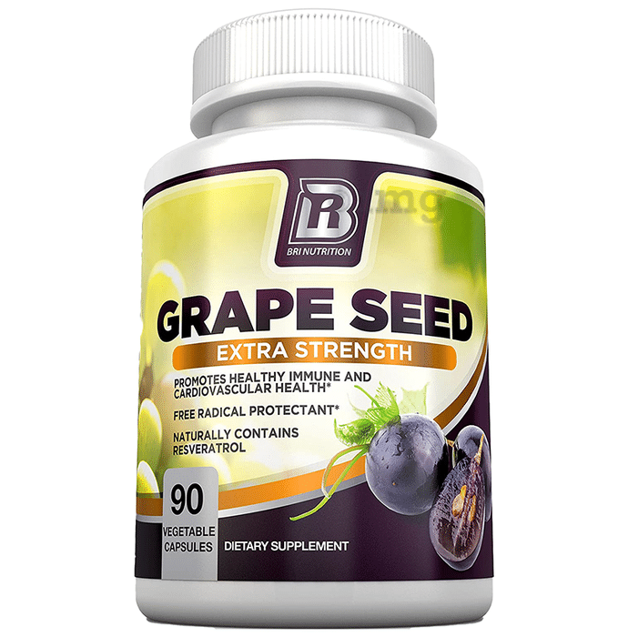 Bri Nutrition Grape Seed Extra Strength Vegetable Capsule