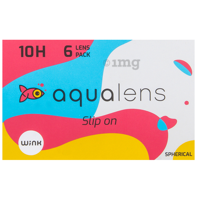 Aqualens 10H Monthly Disposable Contact Lens with UV Protection Optical Power -2.75 Transparent Spherical
