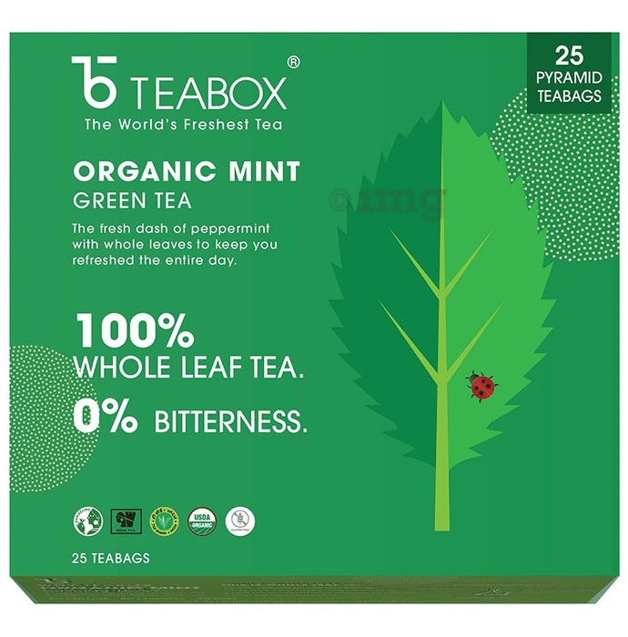 Teabox Organic Mint Green Tea Bag (2gm Each)