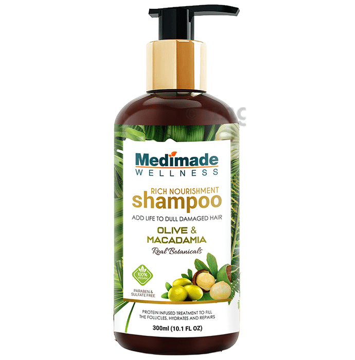 Medimade Wellness Olive & Macadamia Rich Nourishment Shampoo (300ml Each)