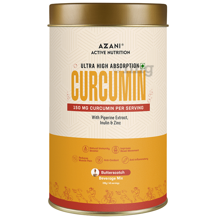 Azani Active Nutrition Ultra High Absorption Curcumin Beverage Mix (100gm Each) Butterscotch