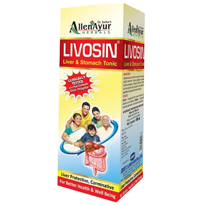 Dr. Sarkar's Allen Ayur Herbals Livosin Liver & Stomach Tonic (200ml Each)