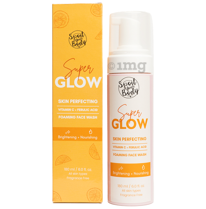Spoil Your Body Combo Pack of Super Glow Skin Perfecting AHA Foaming Face Wash & Super Glow Skin Perfecting Vitamin C + Ferulic Acid Foaming Face Wash (180ml Each)