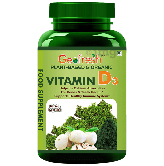Geofresh Natural Plant Based & Organic Vitamin D3 Veg Capsule