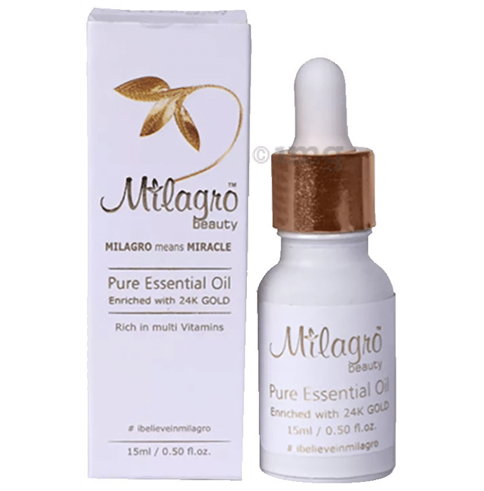 Milagro Beauty Pure Essential Oil Enriched with 24K Gold