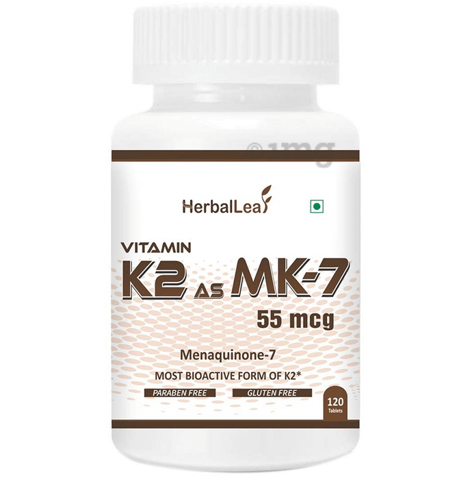 HerbalLeaf Vitamin K2 as MK 7, 55mcg Tablet