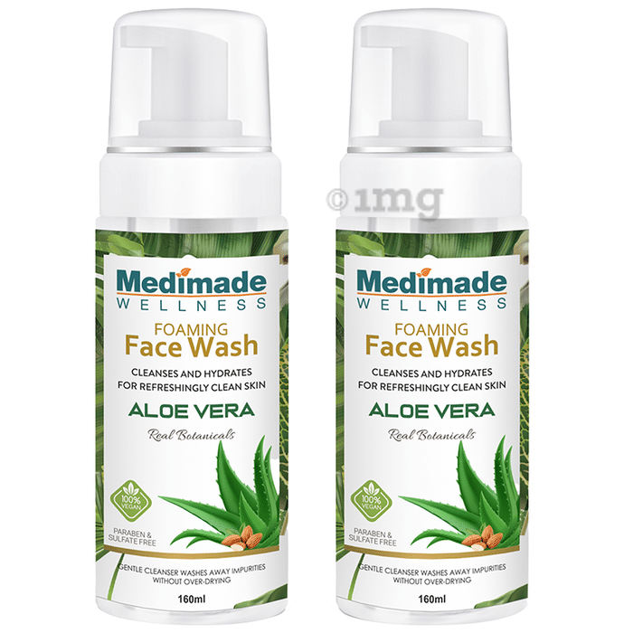 Medimade Wellness Aloe Vera Foaming Face Wash (160ml Each)