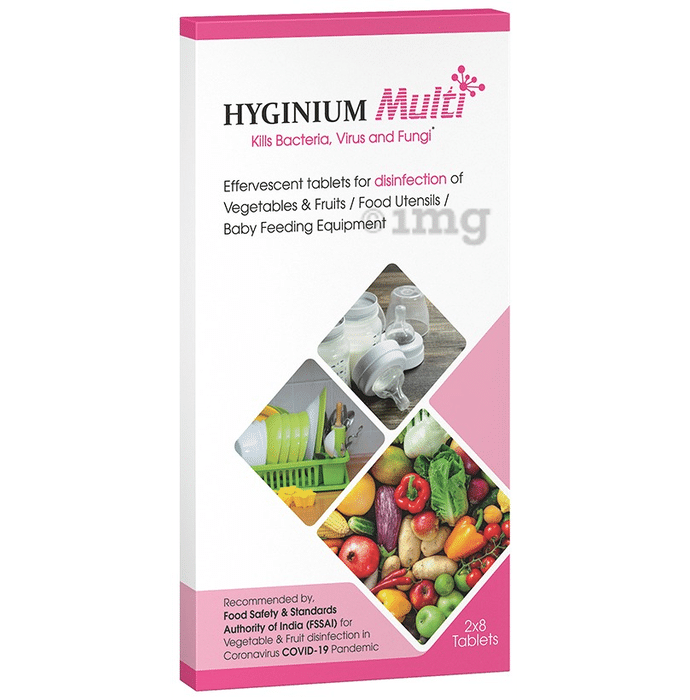 Hyginium Multi Vegetables, Fruits & Utensils Disinfection Effervescent Tablet
