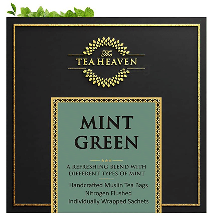 The Tea Heaven Mint Green Tea bag (6.5gm Each