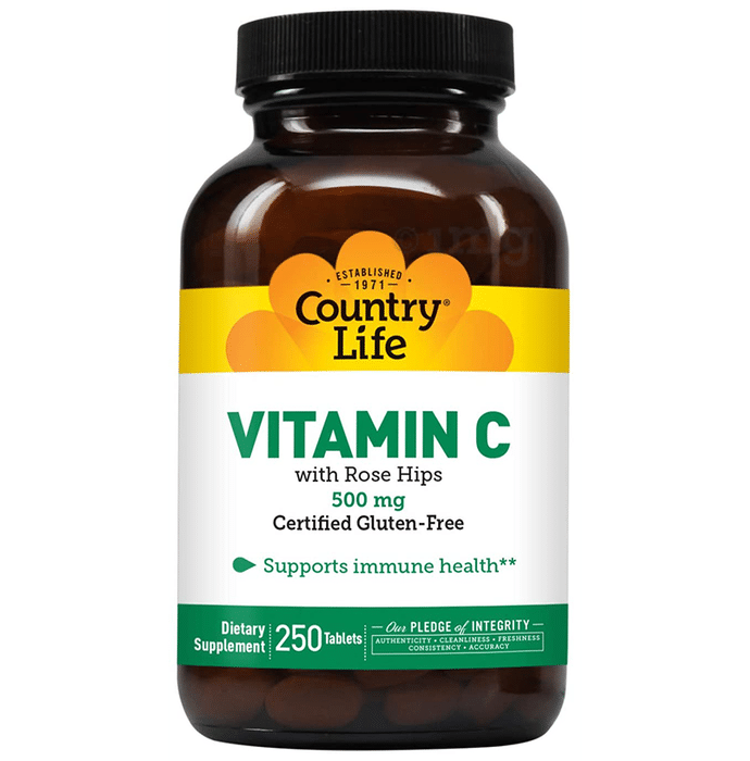 Country Life Vitamin C With Rose Hips 500mg Tablet