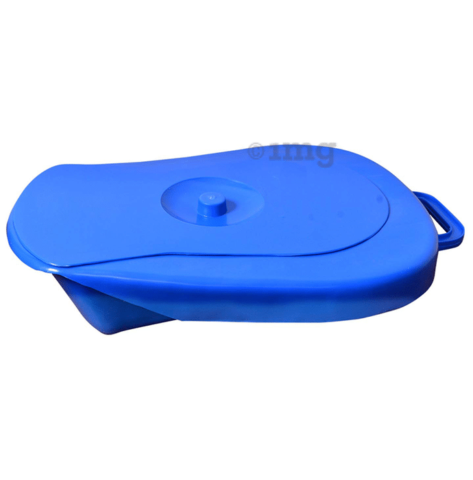 Fidelis Healthcare Adult Bed Pan with Lid Cover Blue