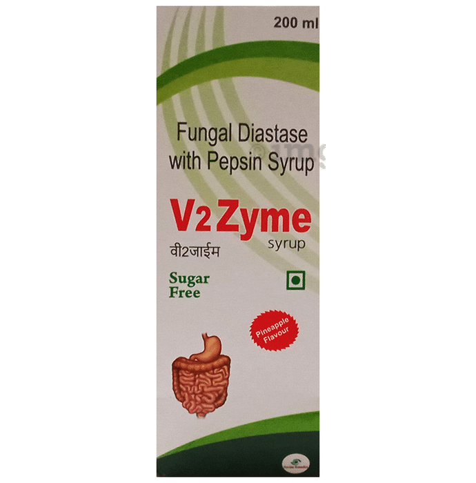V2 Zyme Syrup Pineapple Sugar Free