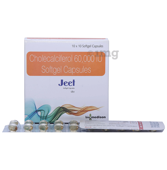 Biomedison Jeet Cholecalciferol 60000IU Softgel Capsule