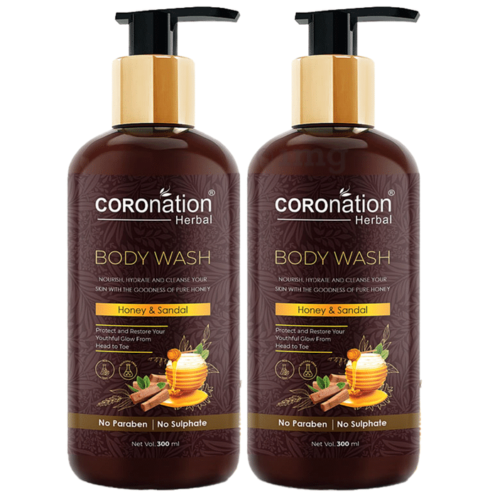 Coronation Herbal Honey & Sandal Body Wash (300ml Each)