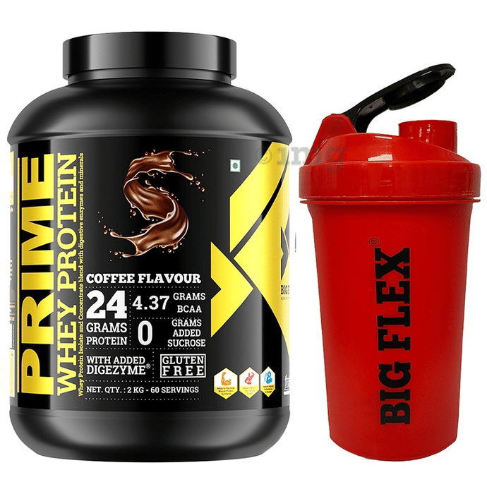 Big Flex Prime Whey Protein with 700ml Shaker Free Coffee